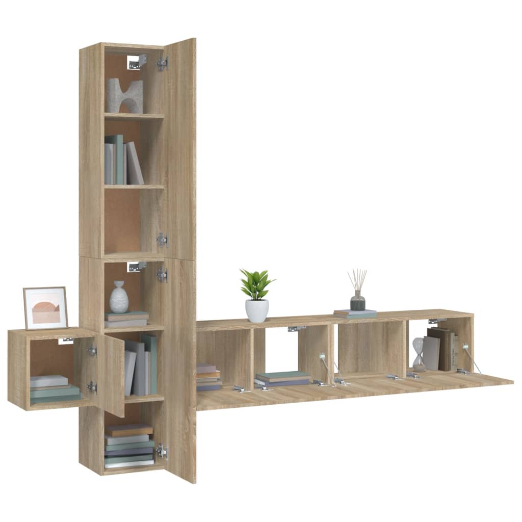 vidaXL Ensemble de meubles TV 5 pcs Chêne sonoma Bois d'ingénierie - Image 4