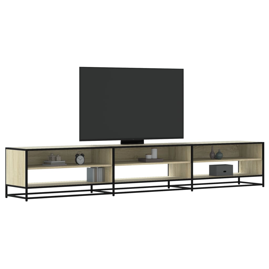 vidaXL Meuble TV chêne sonoma 270x40x46 cm bois d'ingénierie