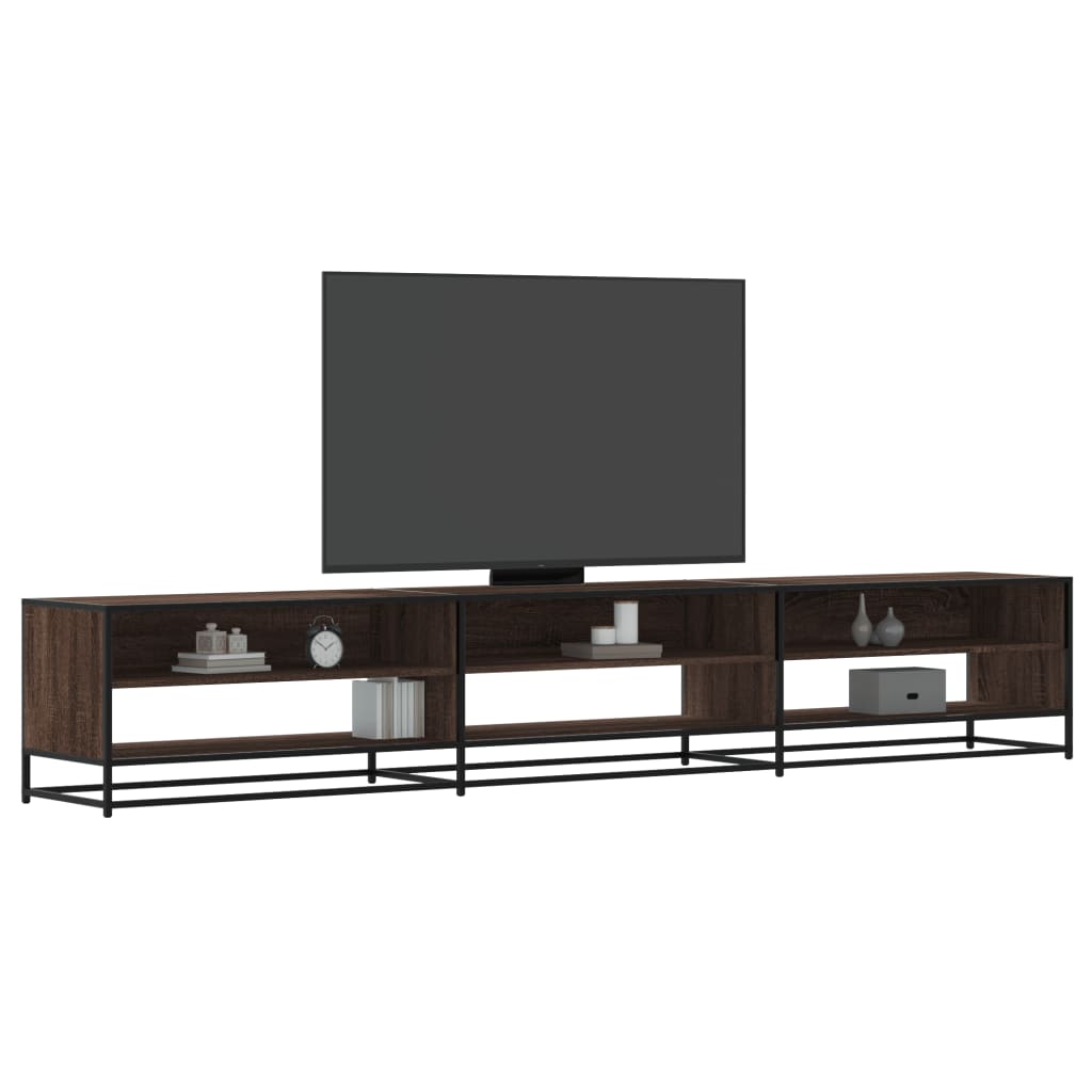vidaXL Meuble TV chêne marron 270x40x46 cm bois d'ingénierie
