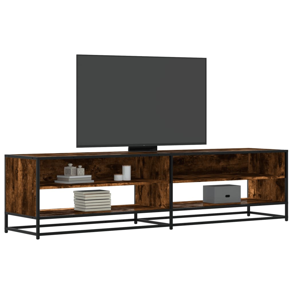 vidaXL Meuble TV chêne fumé 180,5x40x46 cm bois d'ingénierie