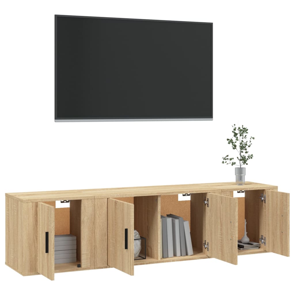 vidaXL Ensemble de meubles TV 3 pcs Chêne sonoma Bois d'ingénierie - Image 3
