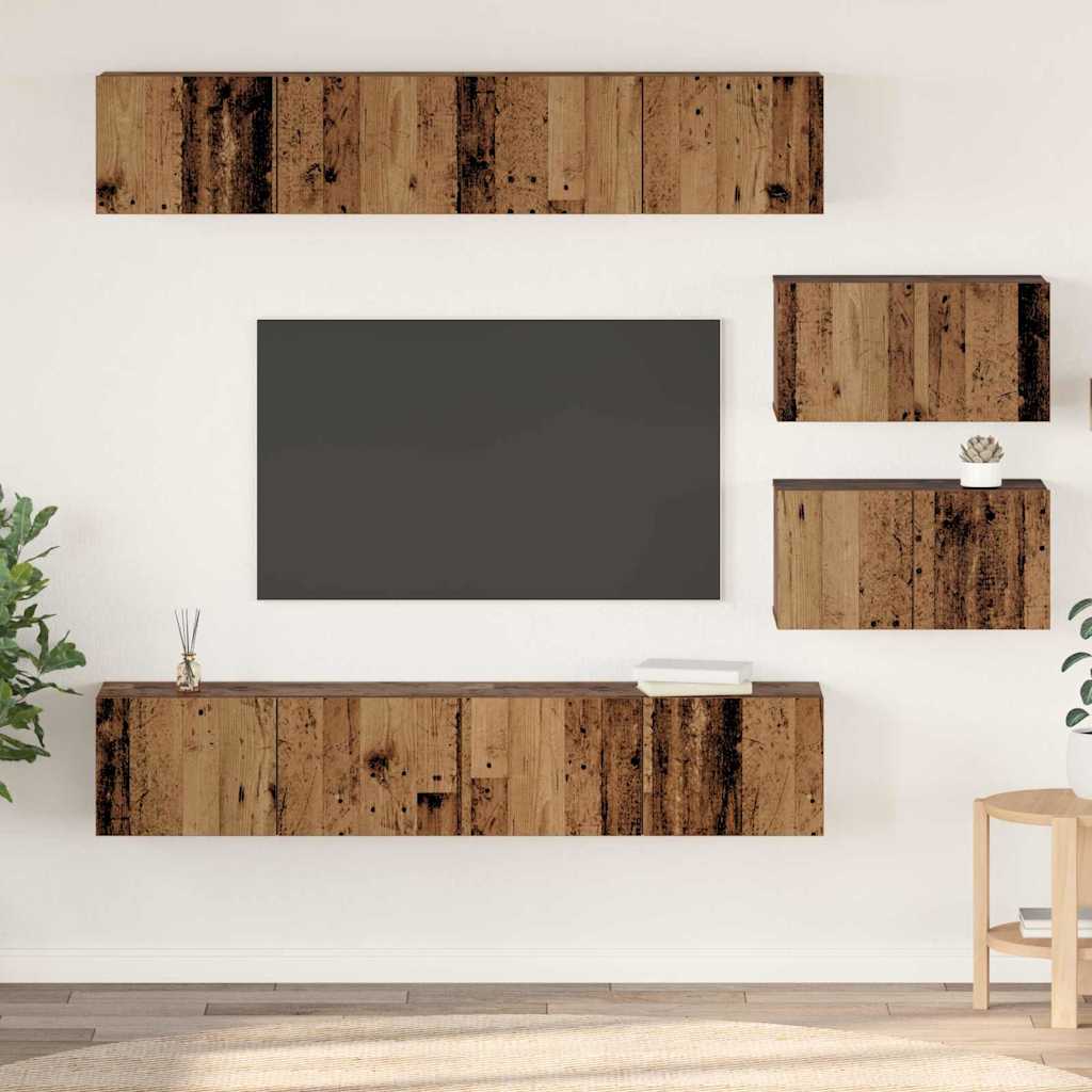 vidaXL Ensemble meuble TV 6 pcs Bois Ancien Bois d'ingénierie