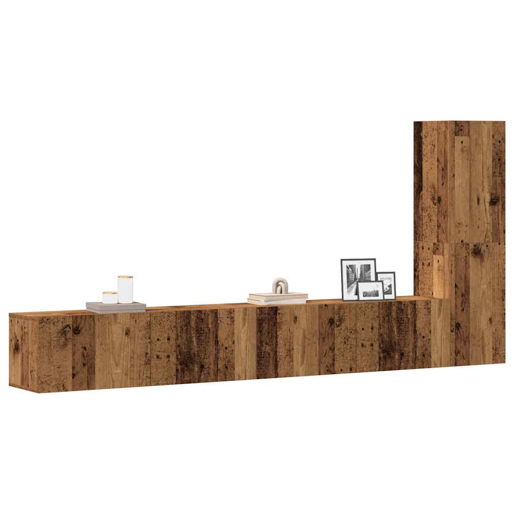 vidaXL Ensemble de meuble TV mural 3 pcs vieux bois bois d'ingénierie
