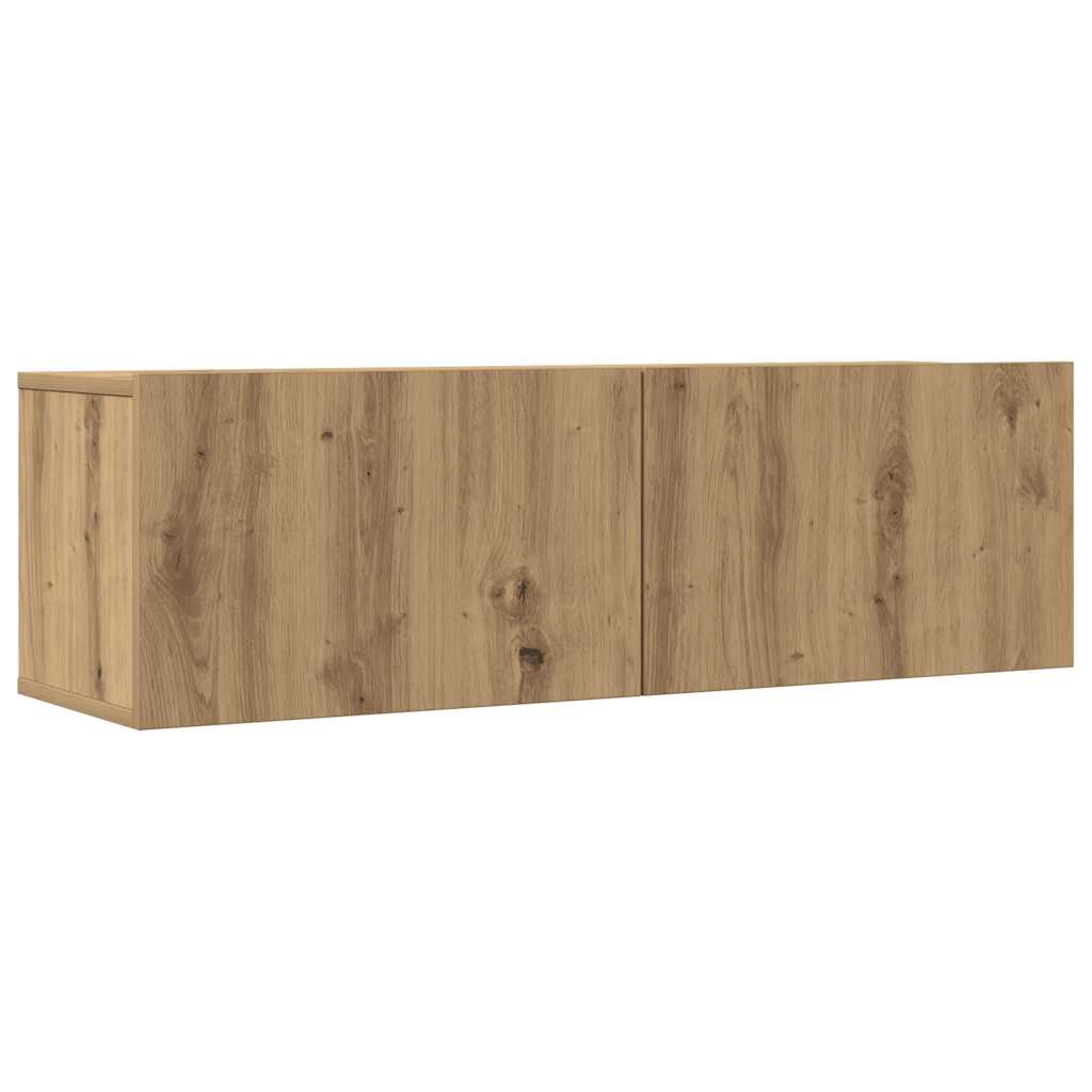 vidaXL Ensemble de meuble TV mural 3 pcs chêne artisanal - Image 4