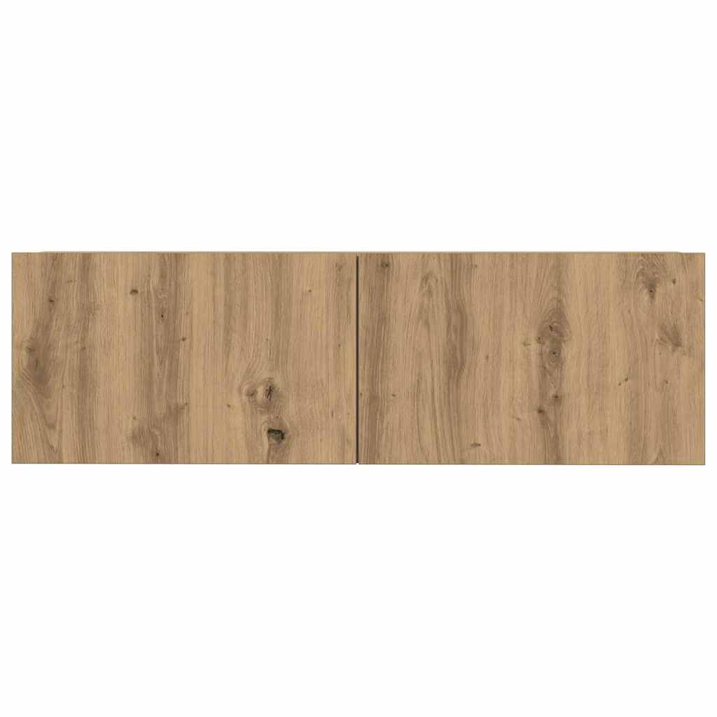 vidaXL Ensemble de meuble TV mural 3 pcs chêne artisanal - Image 5