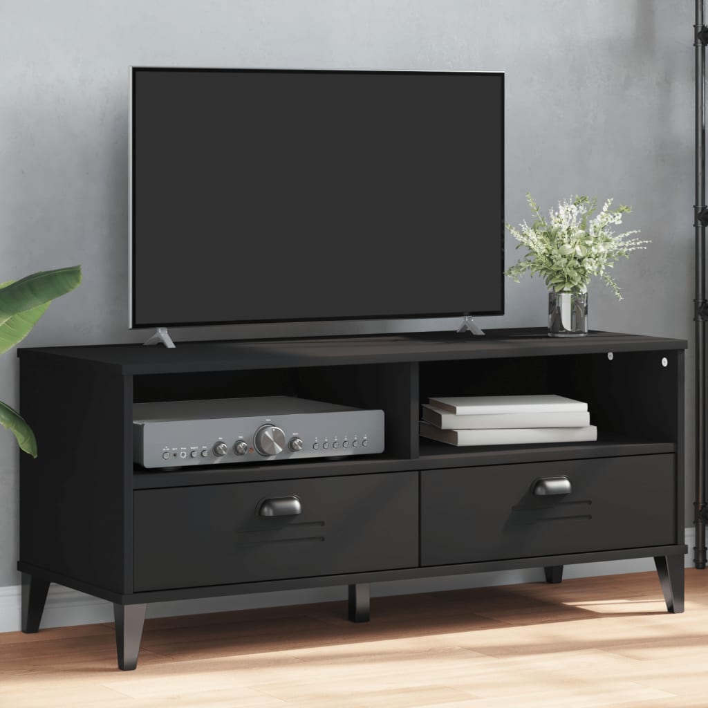 vidaXL Meuble TV VIKEN noir bois d'ingénierie
