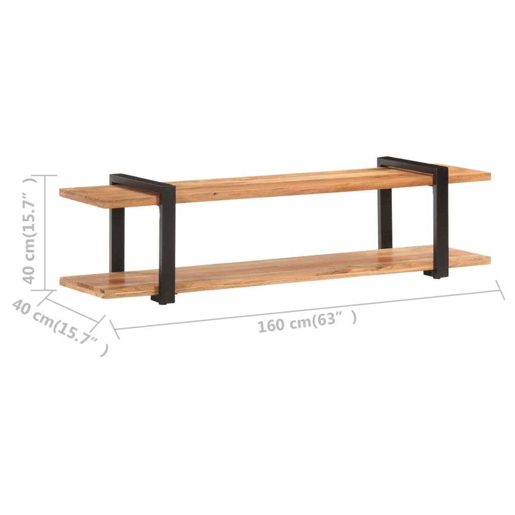 vidaXL Meuble TV 160x40x40 cm Bois d'acacia massif - Image 5