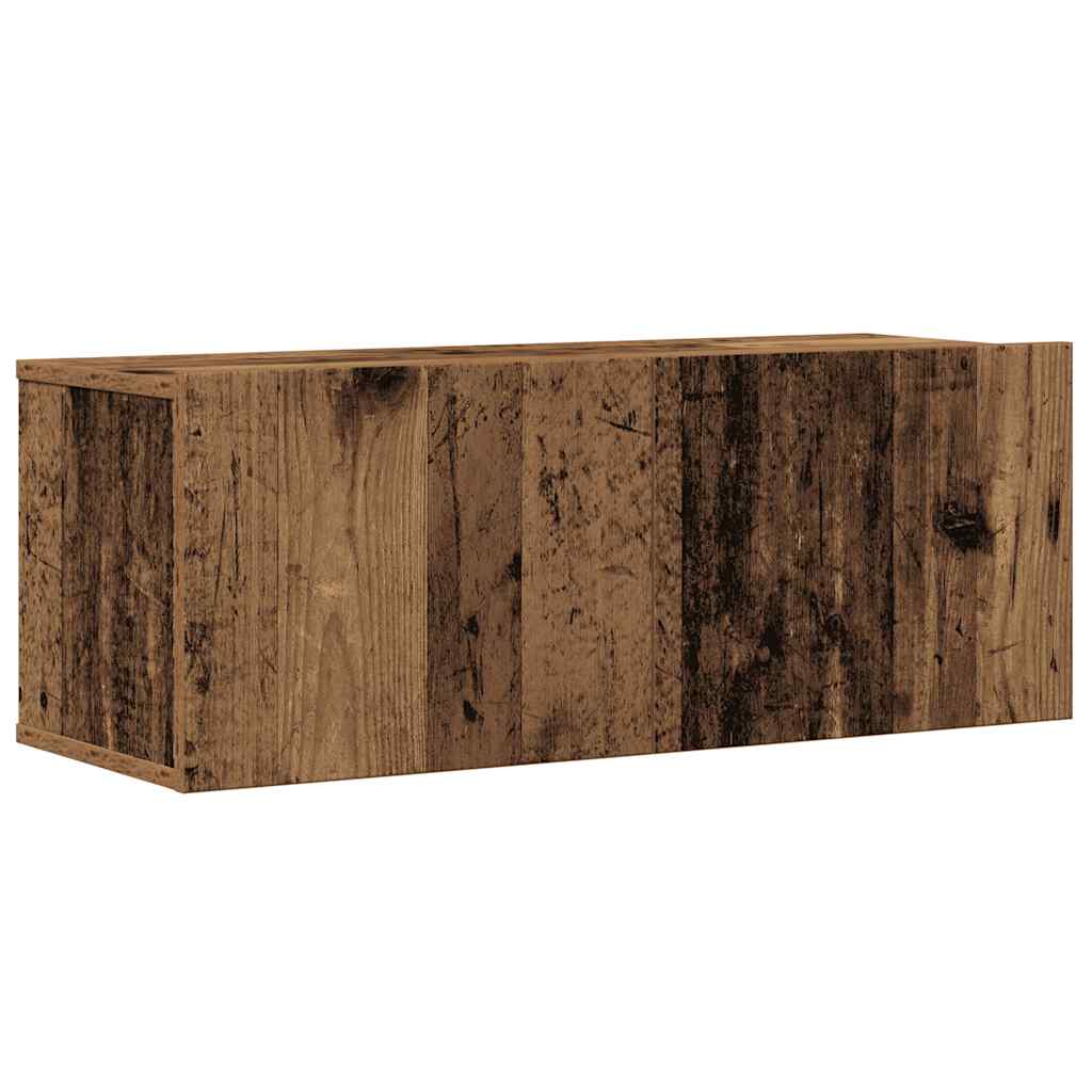 vidaXL Ensemble de meuble TV mural 4 pcs vieux bois bois d'ingénierie - Image 4