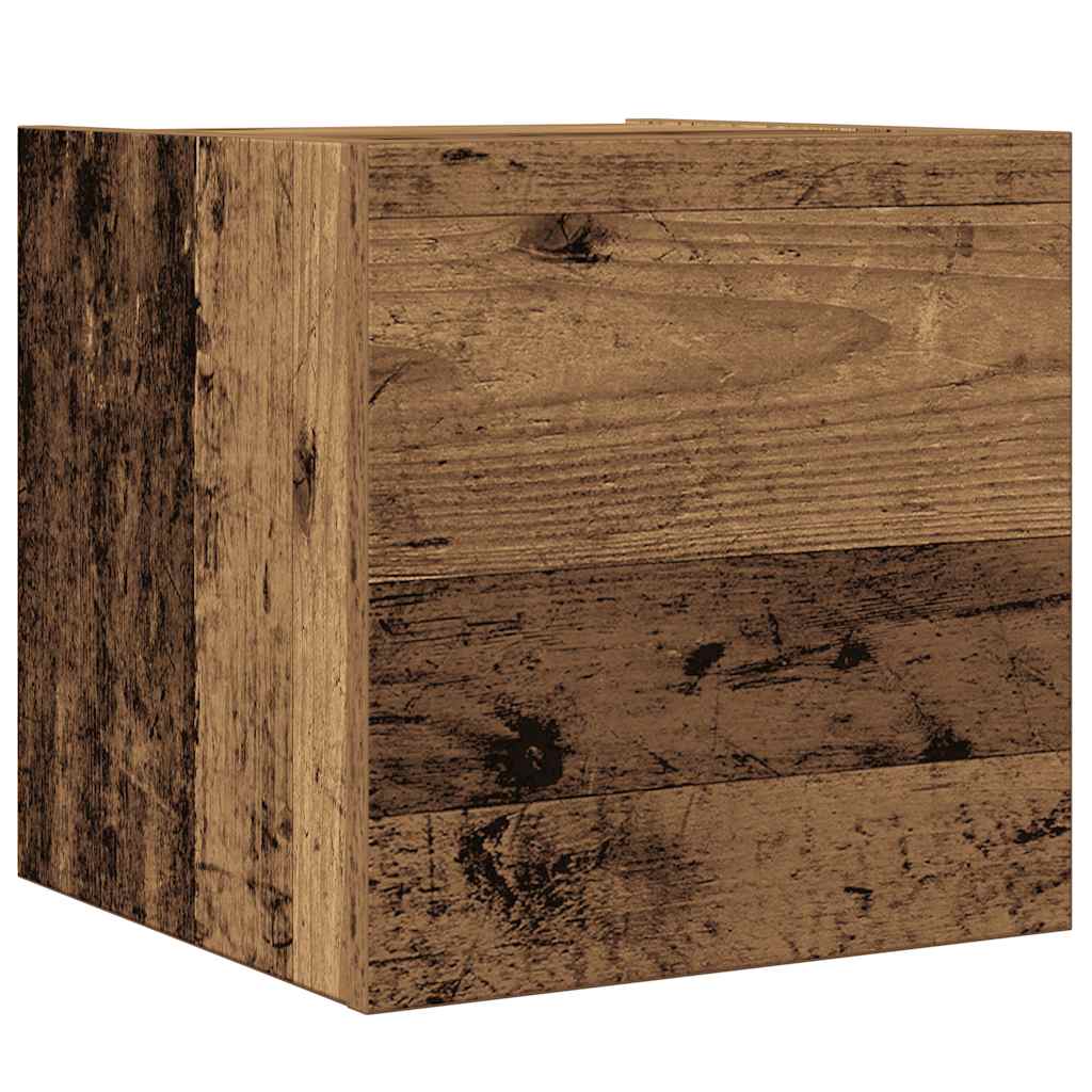 vidaXL Ensemble de meuble TV mural 4 pcs vieux bois bois d'ingénierie - Image 6