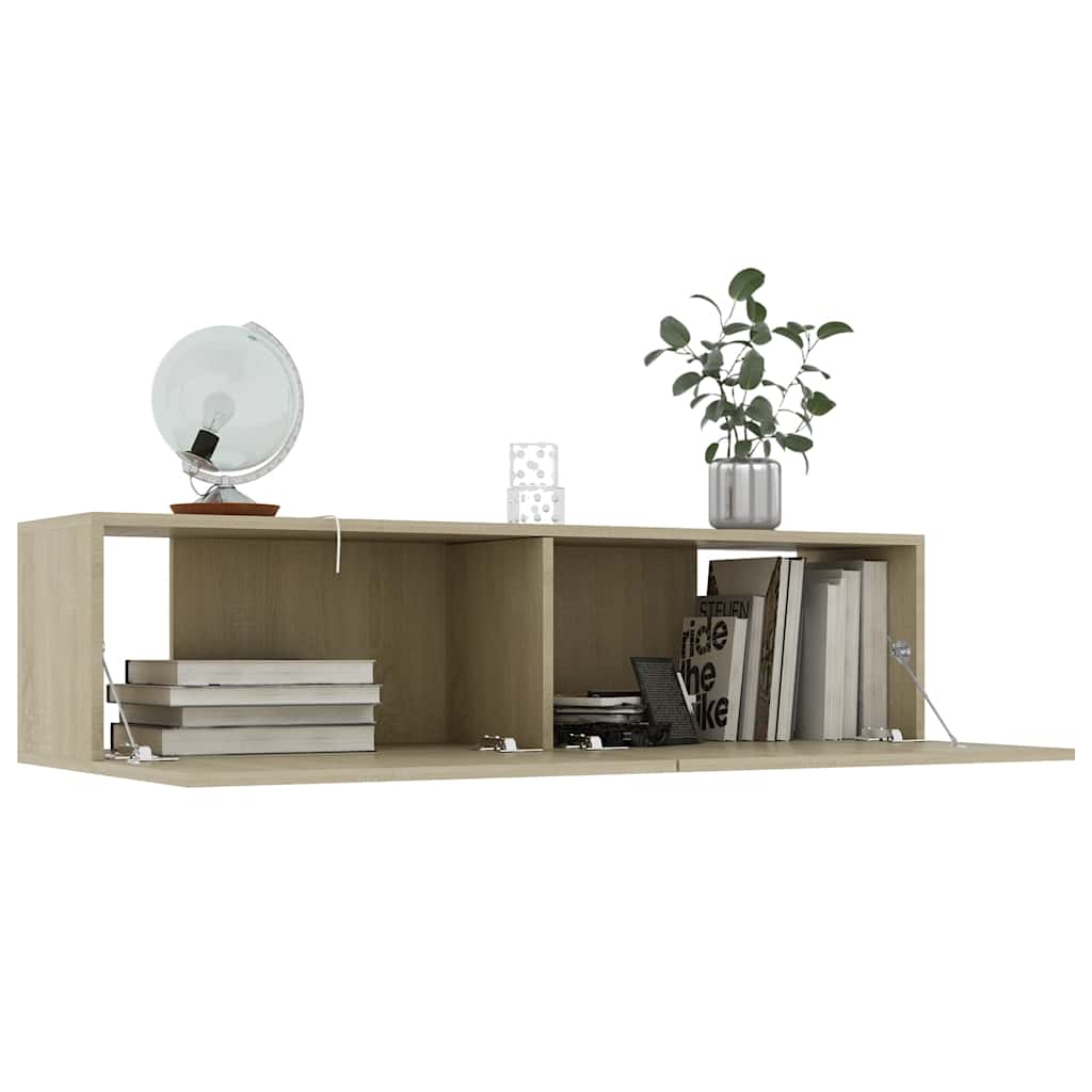 vidaXL Meuble TV Chêne sonoma 120x30x30 cm Bois d’ingénierie - Image 3