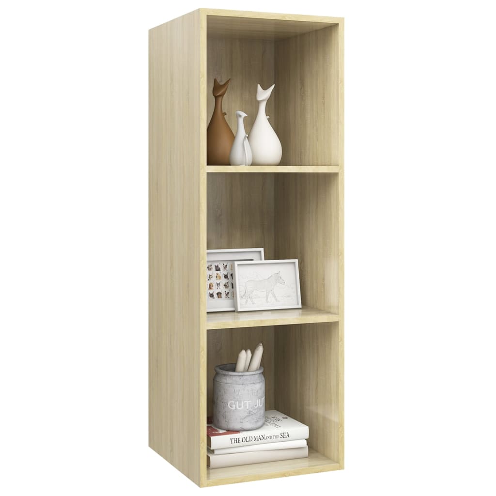 vidaXL Meuble TV mural Chêne sonoma 37x37x107 cm Bois d’ingénierie - Image 3