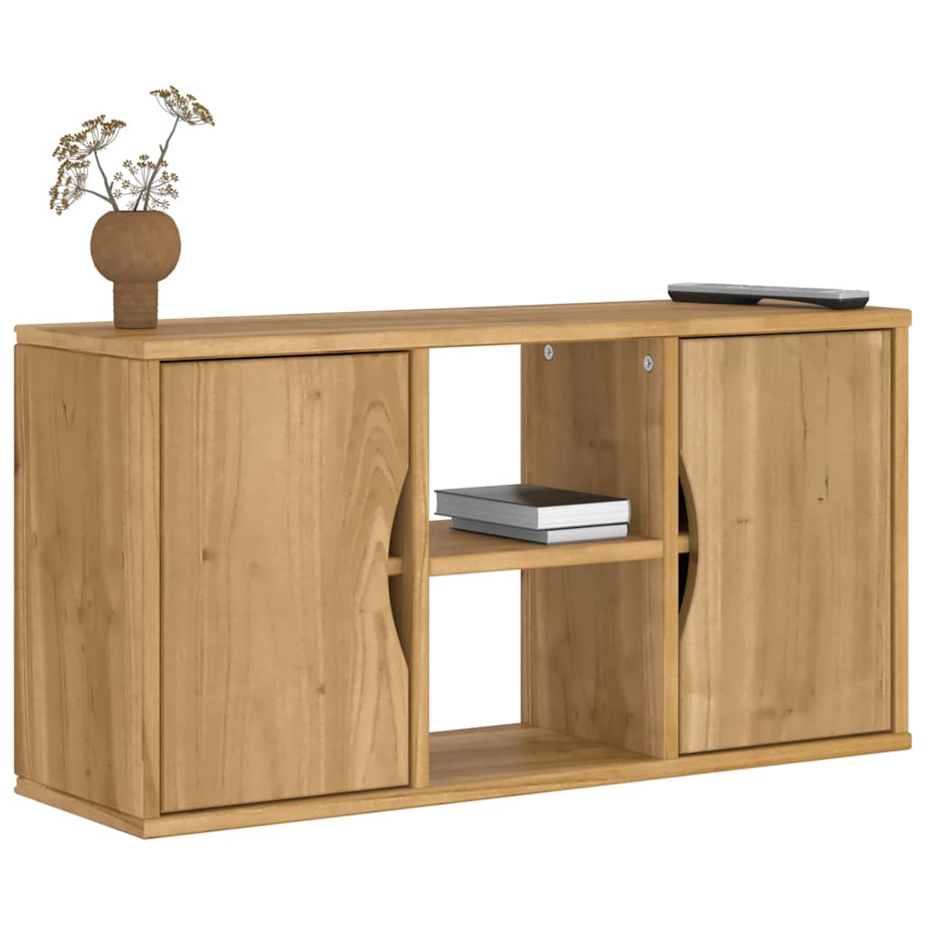vidaXL Meuble TV ODDA 79x24x40 cm bois massif pin