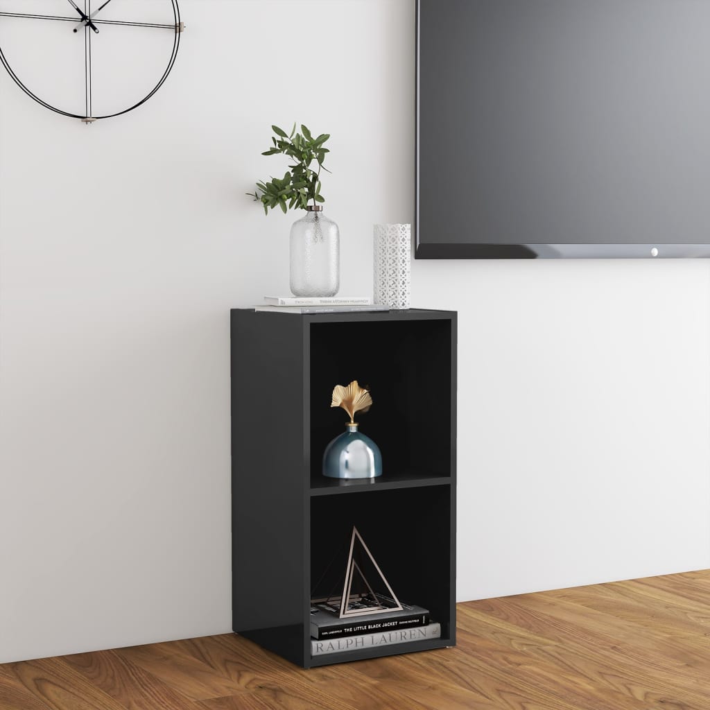 vidaXL Meuble TV gris brillant 72x35x36,5 cm bois d’ingénierie - Image 4