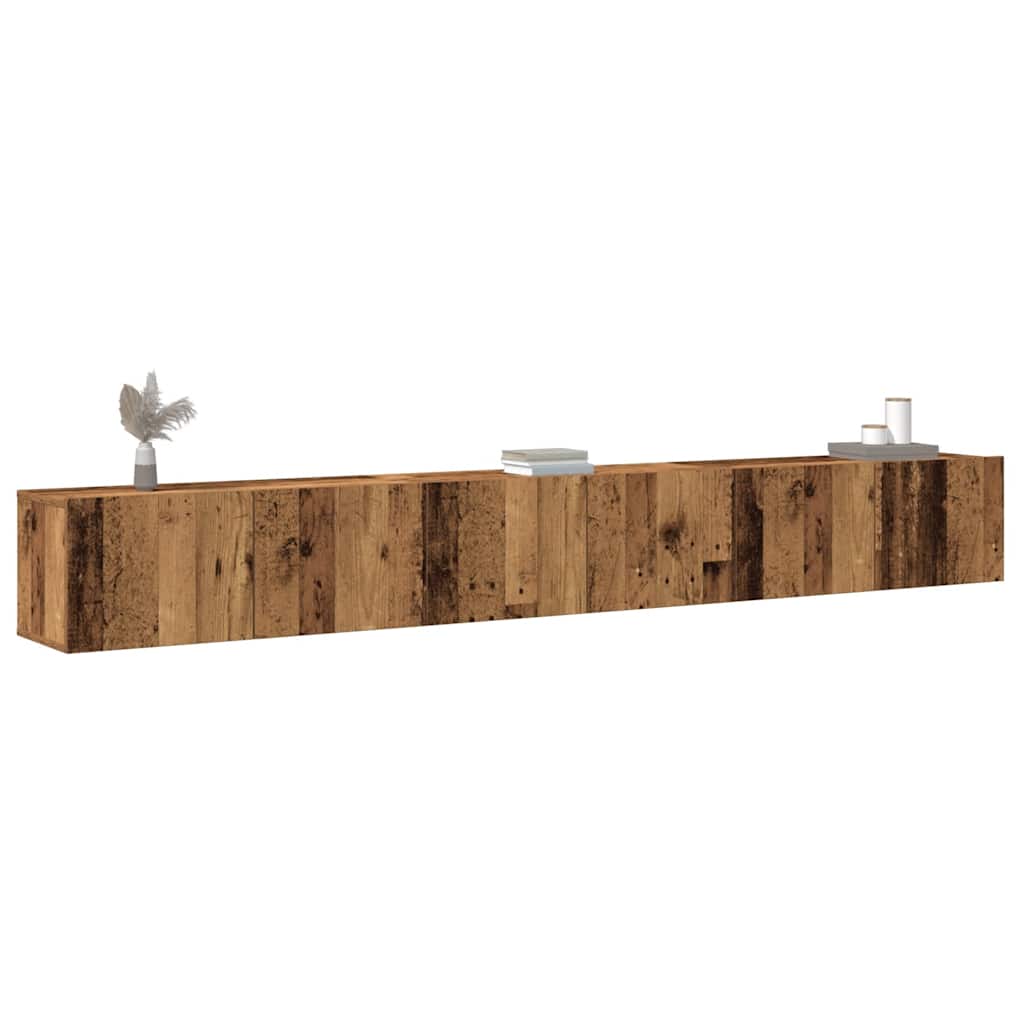 vidaXL Ensemble de meuble TV mural 3 pcs vieux bois bois d'ingénierie
