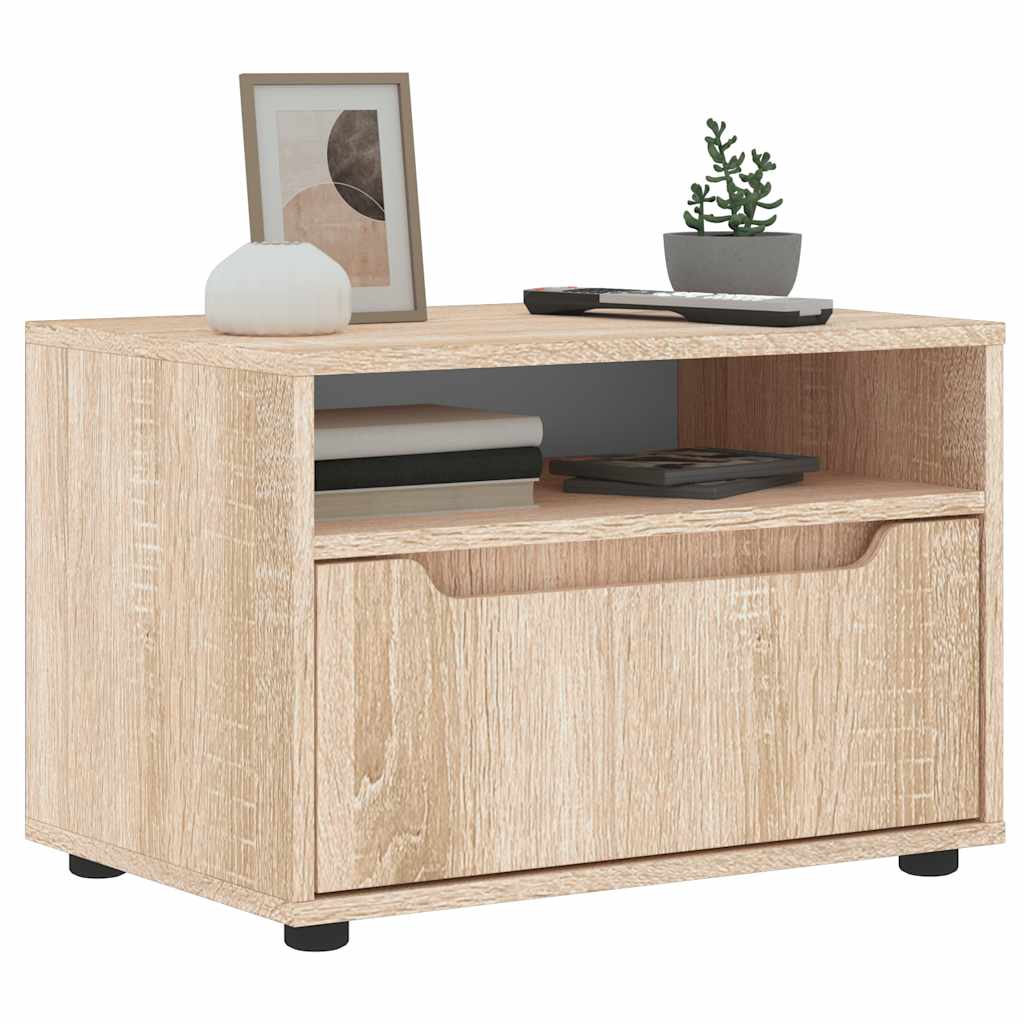 vidaXL Meuble TV VISNES chêne sonoma 60x40x38 cm bois d'ingénierie