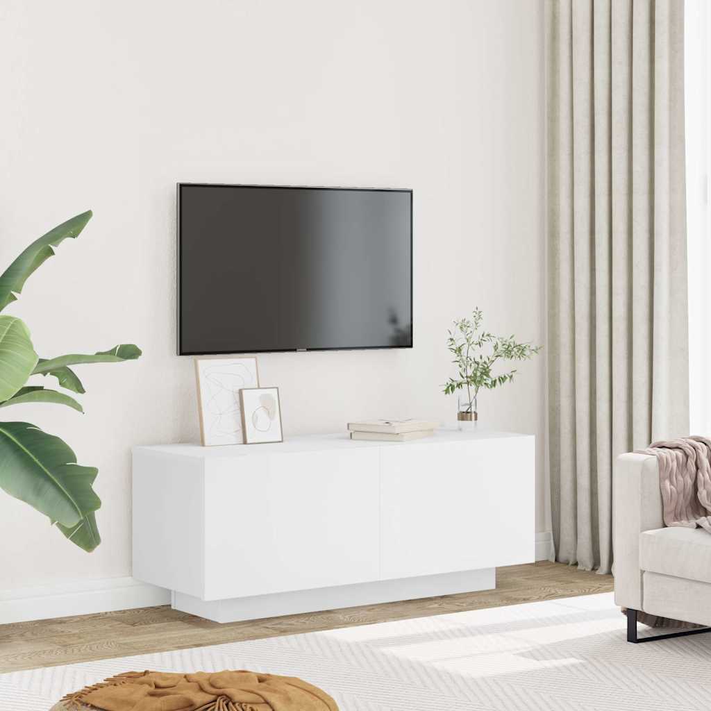 vidaXL Meuble TV Blanc 100x35x40 cm Aggloméré
