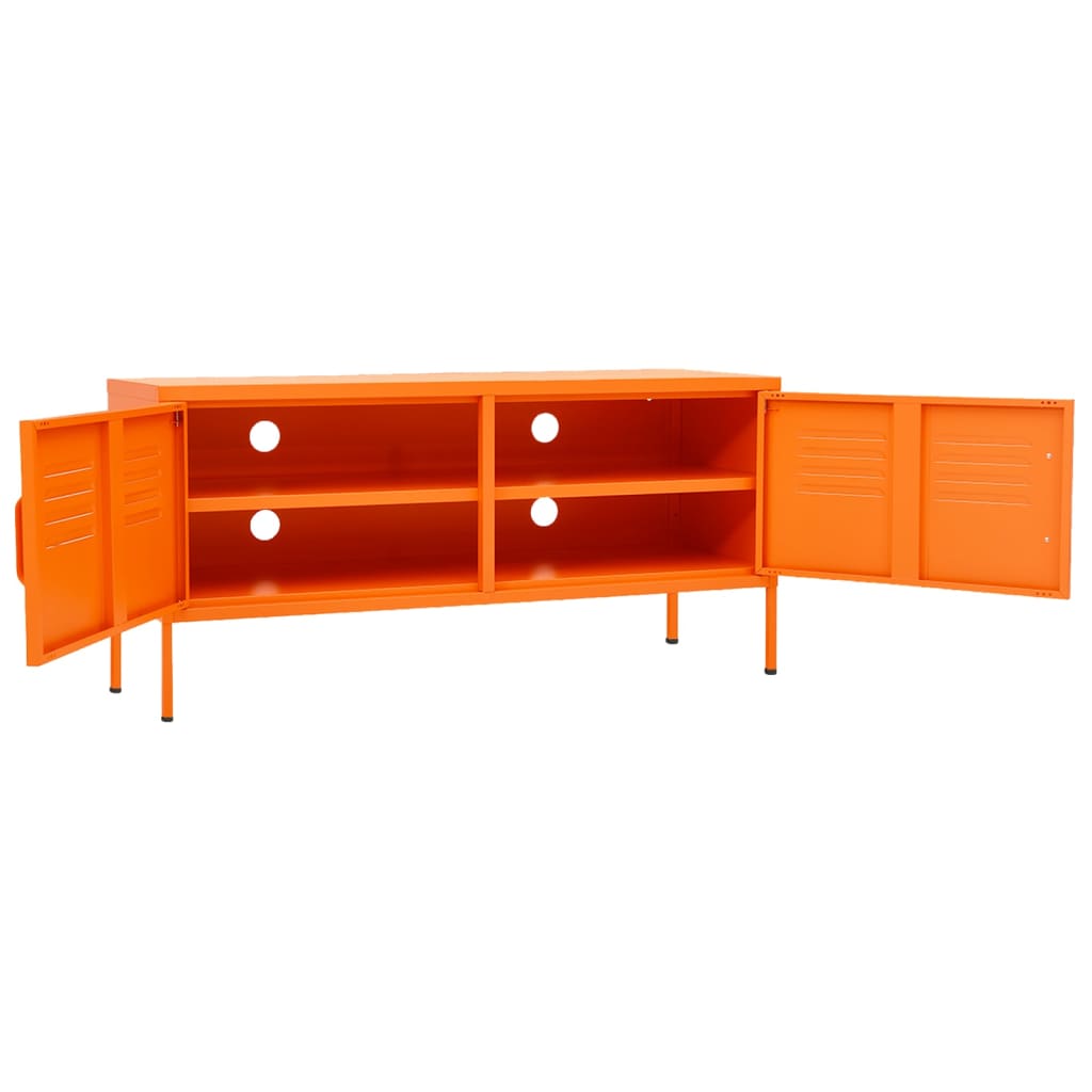 vidaXL Meuble TV Orange 105x35x50 cm Acier - Image 6