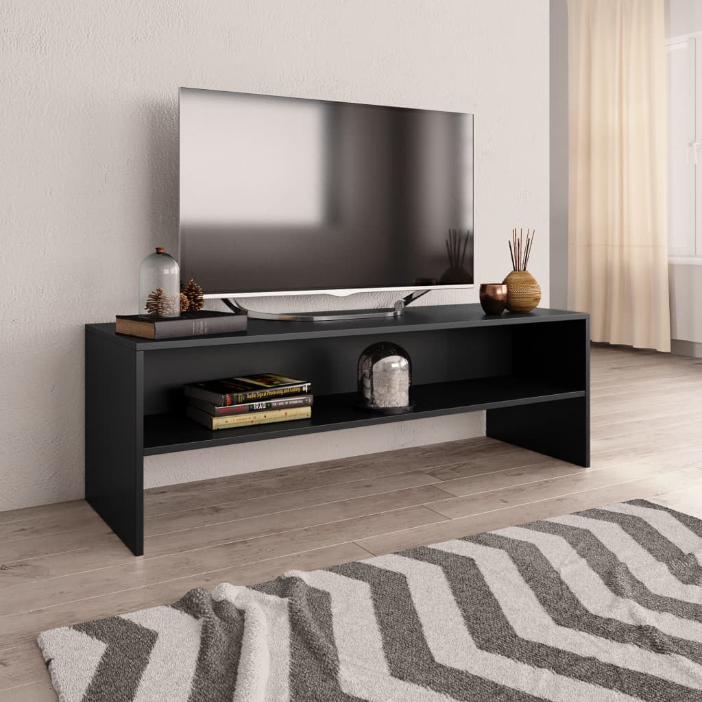 vidaXL Meuble TV Noir 120x40x40 cm Bois d'ingénierie