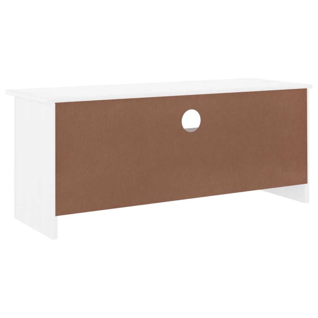 vidaXL Meuble TV et tiroirs ALTA blanc 100x35x41 cm bois massif de pin - Image 5