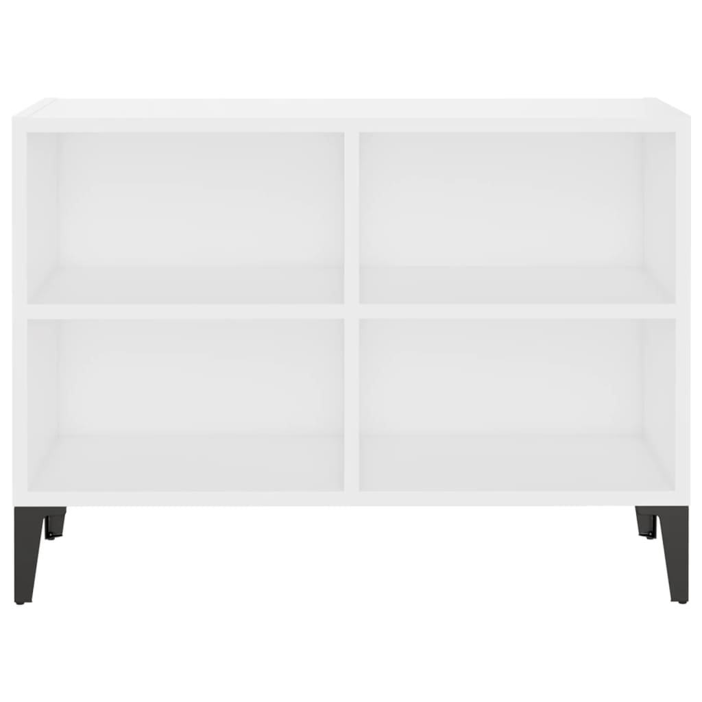 vidaXL Meuble TV avec pieds en métal Blanc 69,5x30x50 cm - Image 4