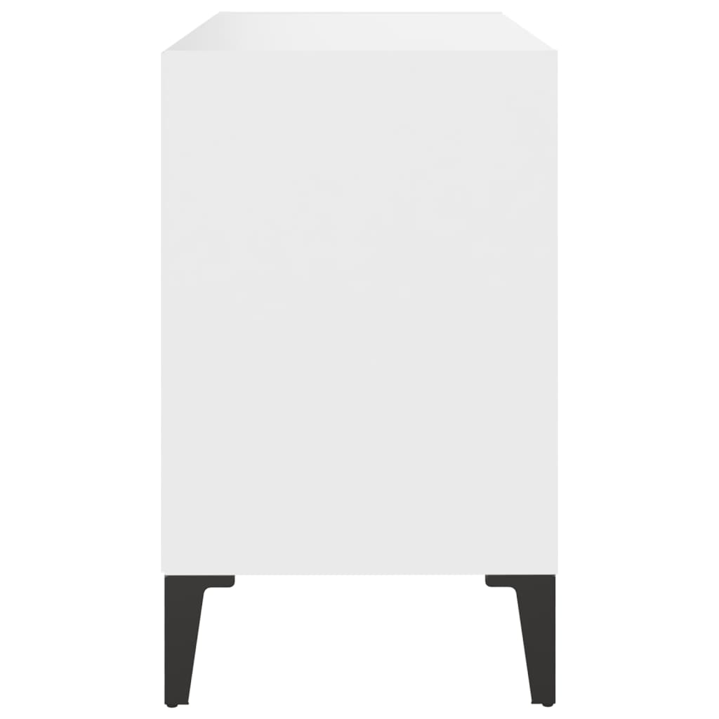 vidaXL Meuble TV avec pieds en métal Blanc 69,5x30x50 cm - Image 5