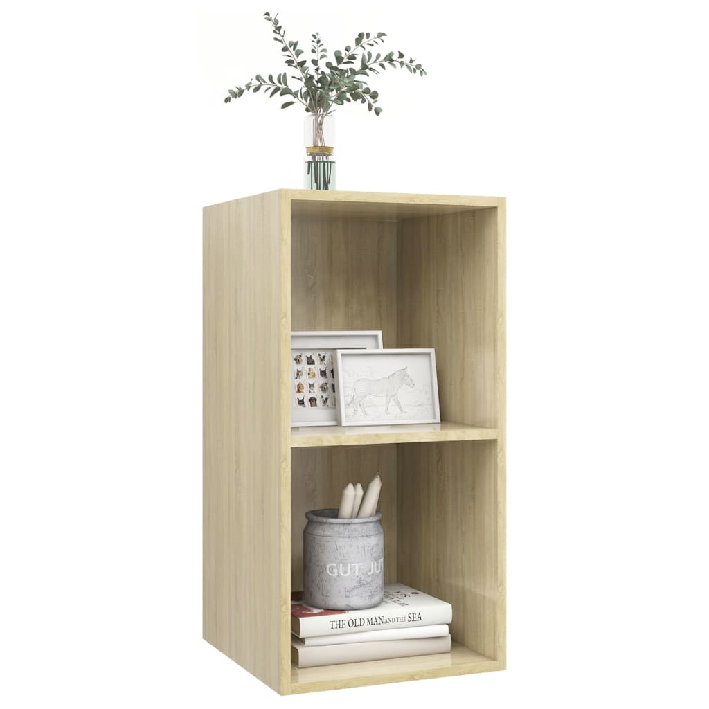 vidaXL Meuble TV mural Chêne sonoma 37x37x72 cm Bois d’ingénierie - Image 3