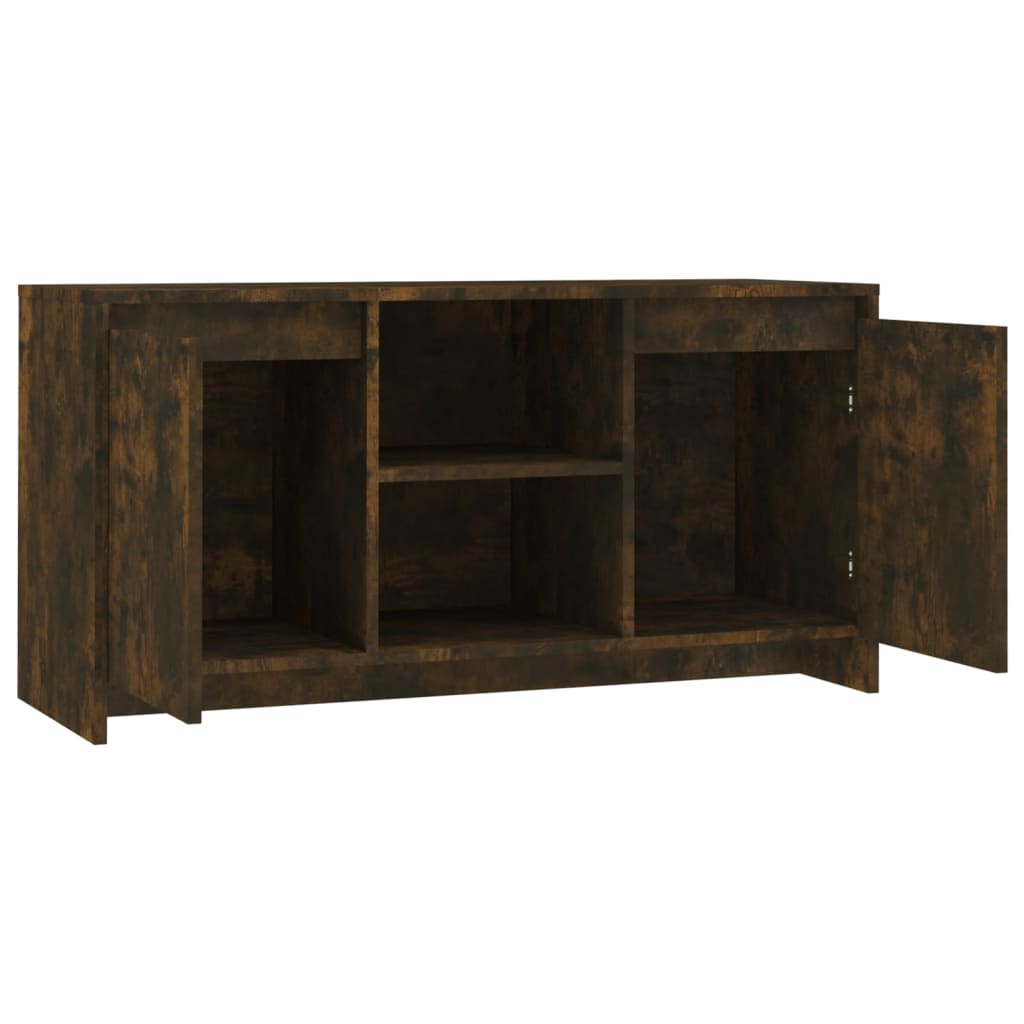 vidaXL Meuble TV Chêne fumé 102x37,5x52,5 cm Bois d'ingénierie - Image 5