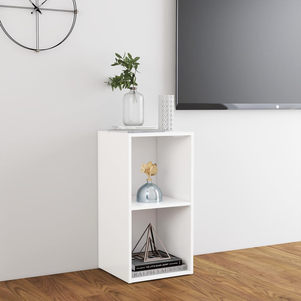 vidaXL Meuble TV blanc 72x35x36,5 cm bois d’ingénierie - Image 4