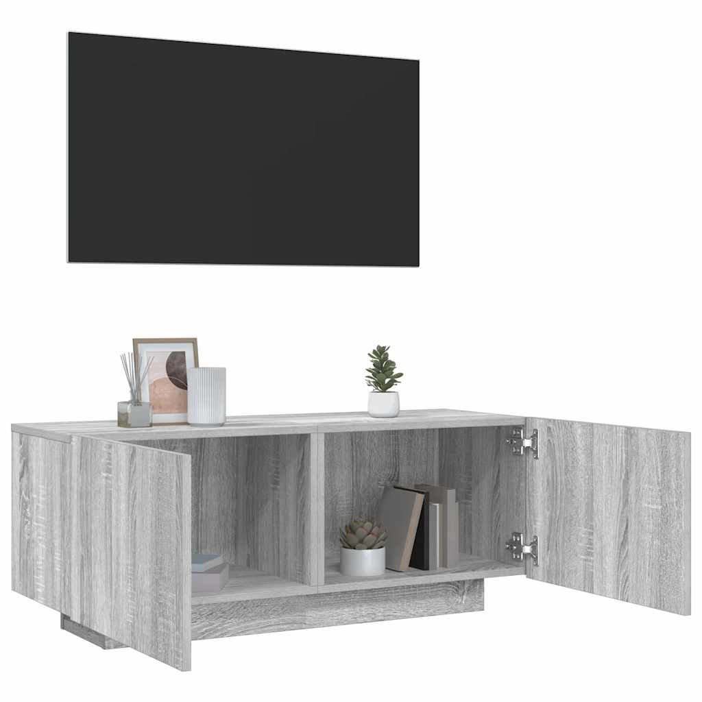 vidaXL Meuble TV Sonoma gris 100x35x40 cm Bois d'ingénierie