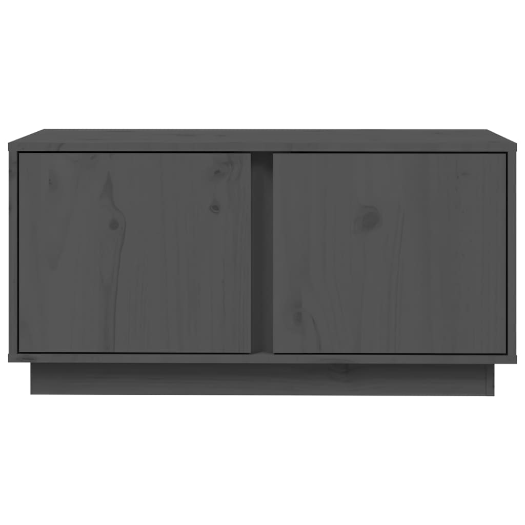 vidaXL Meuble TV Gris 80x35x40,5 cm Bois de pin massif - Image 6