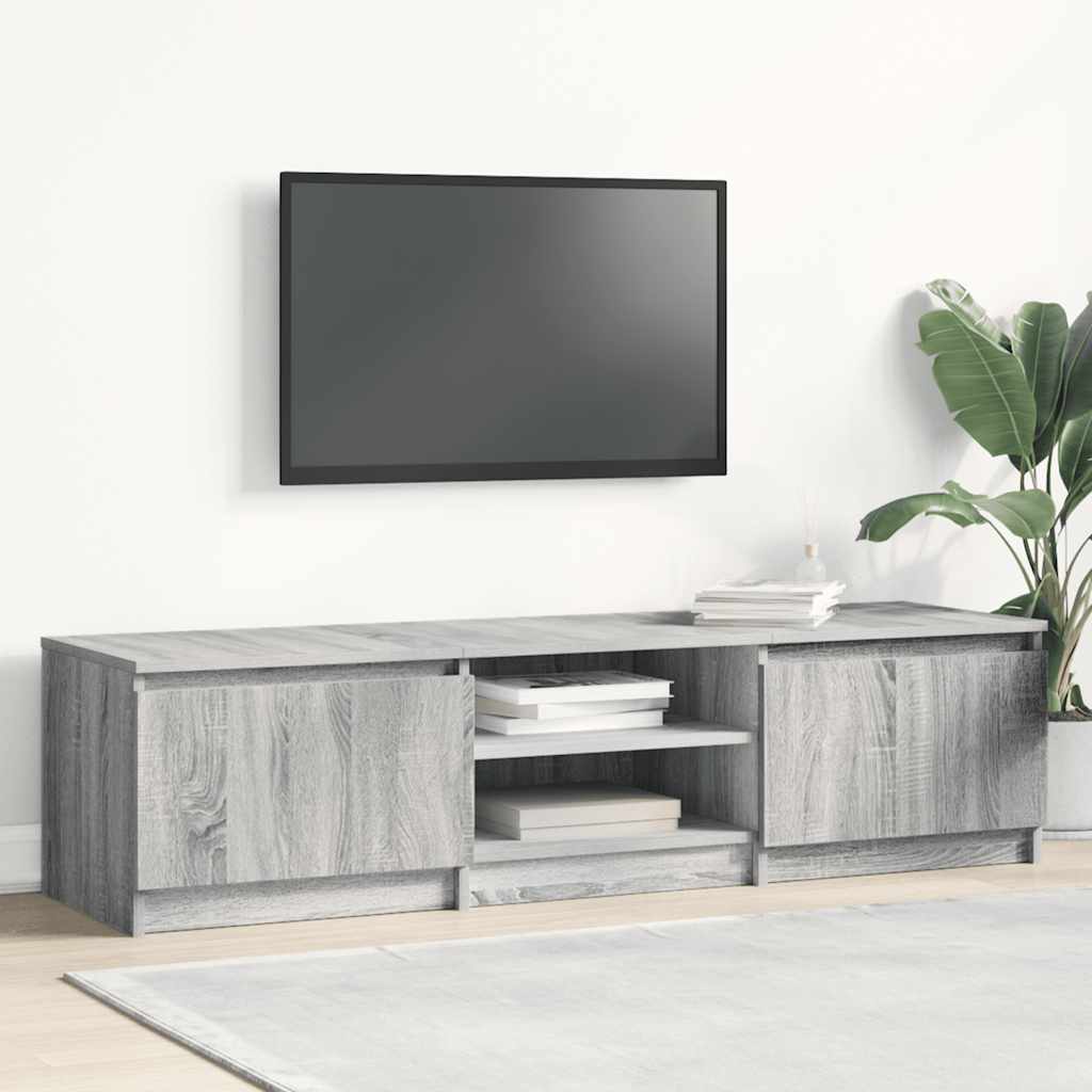 vidaXL Meuble TV Sonoma gris 140x40x35,5 cm Bois d'ingénierie