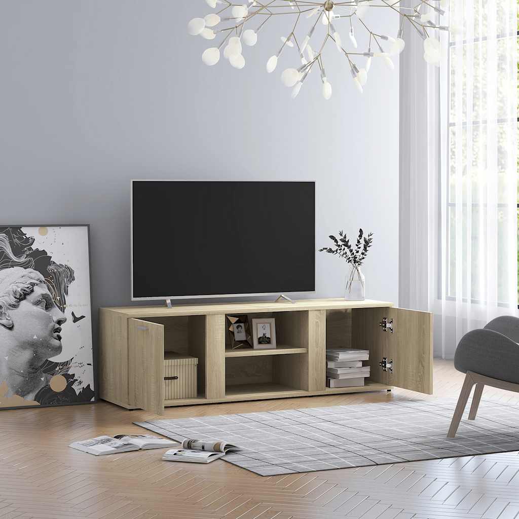 vidaXL Meuble TV Chêne sonoma 120x34x37 cm Bois d’ingénierie