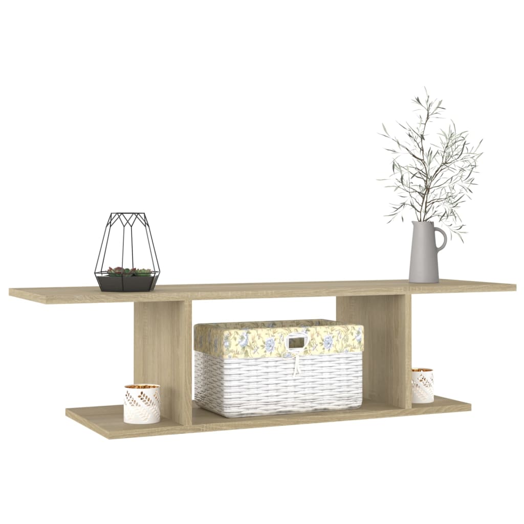 vidaXL Meuble TV mural Chêne sonoma 103x30x26,5 cm - Image 3
