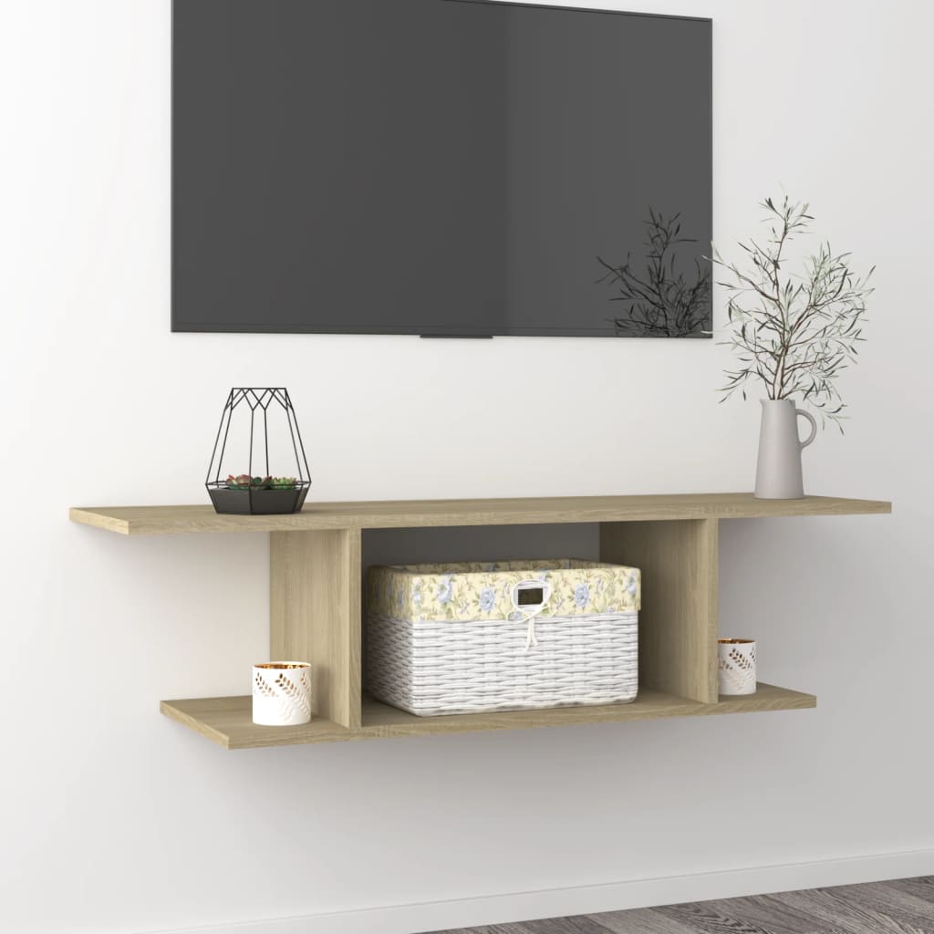 vidaXL Meuble TV mural Chêne sonoma 103x30x26,5 cm
