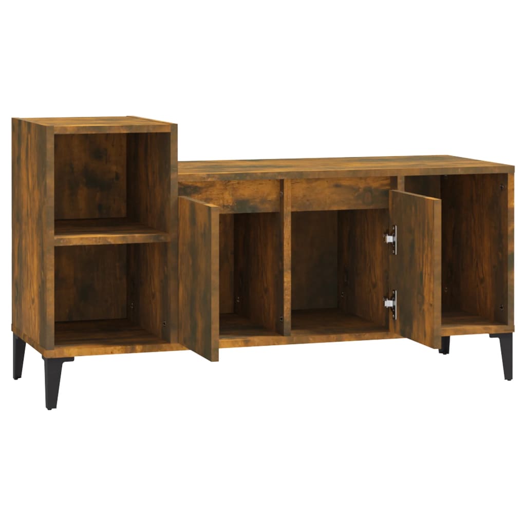 vidaXL Meuble TV Chêne fumé 100x35x55 cm Bois d'ingénierie - Image 6