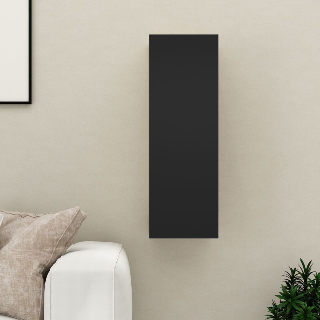 vidaXL Meuble TV Noir 30,5x30x90 cm Bois d’ingénierie