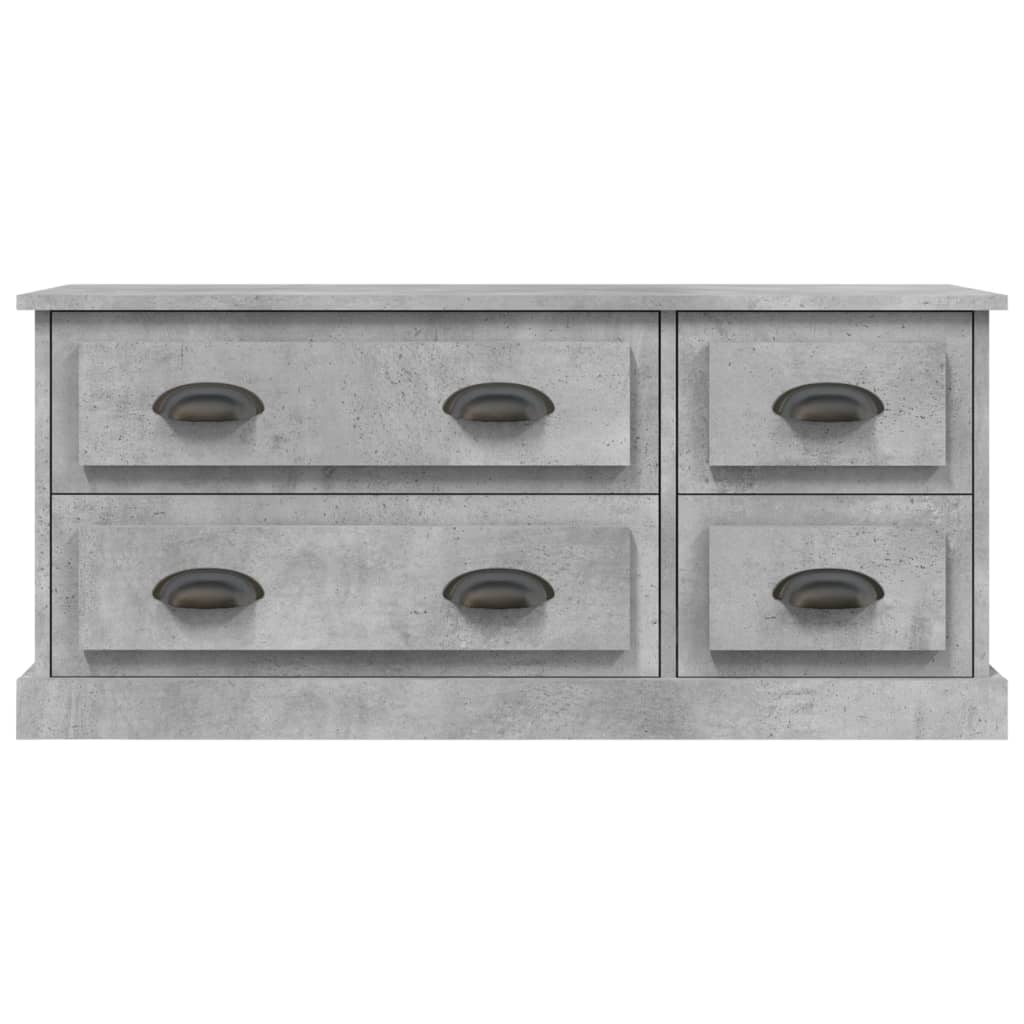 vidaXL Meuble TV gris béton 100x35,5x45 cm bois d'ingénierie - Image 6