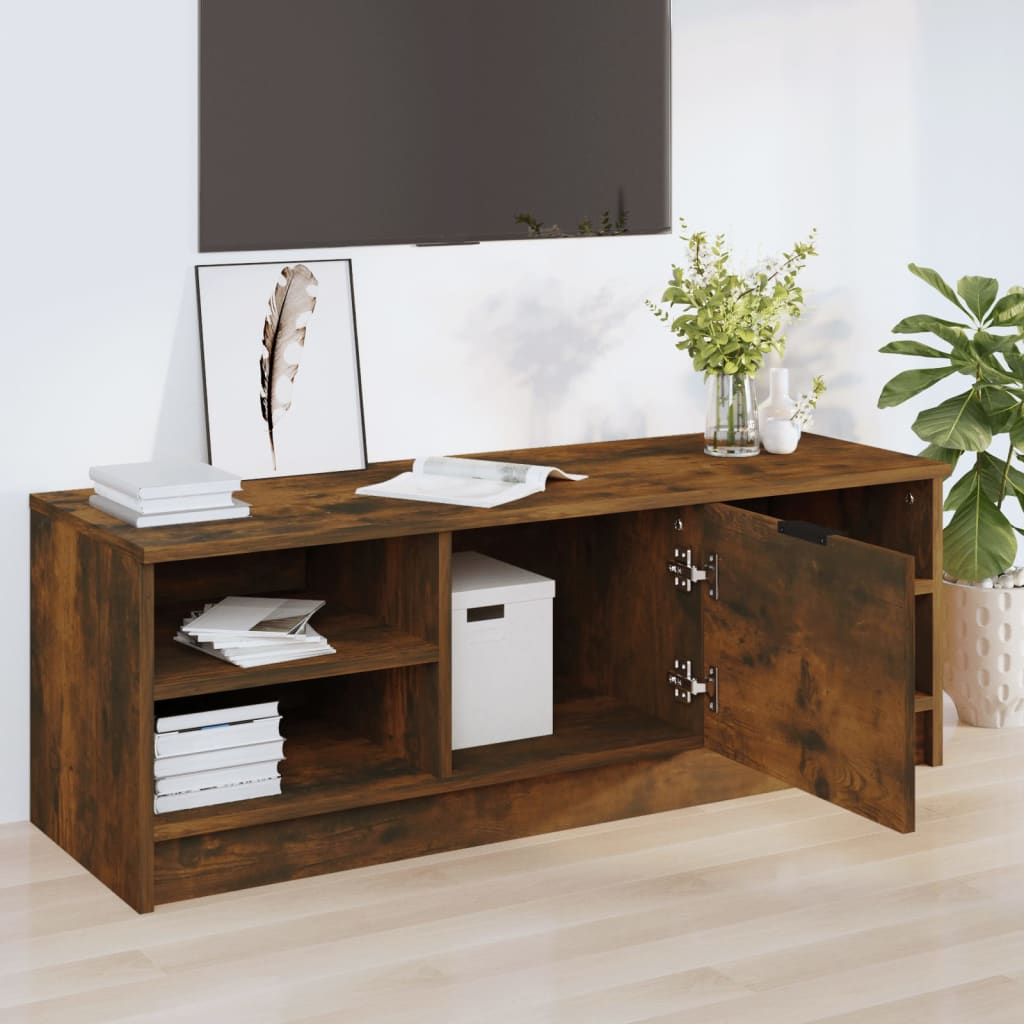 vidaXL Meuble TV Chêne fumé 102x35,5x36,5 cm Bois d'ingénierie - Image 3