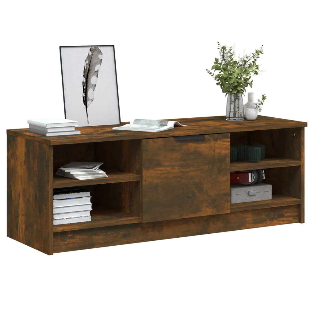 vidaXL Meuble TV Chêne fumé 102x35,5x36,5 cm Bois d'ingénierie - Image 4
