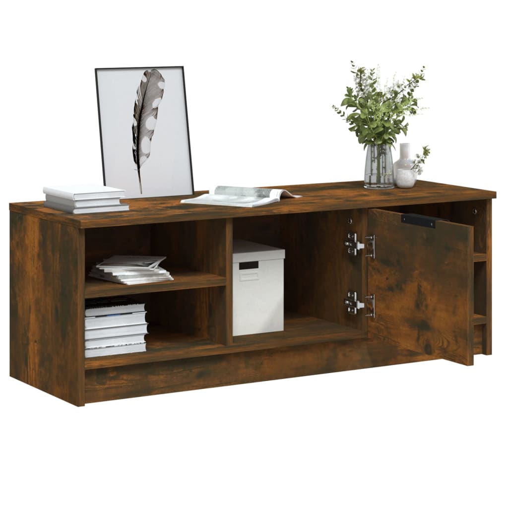 vidaXL Meuble TV Chêne fumé 102x35,5x36,5 cm Bois d'ingénierie - Image 5