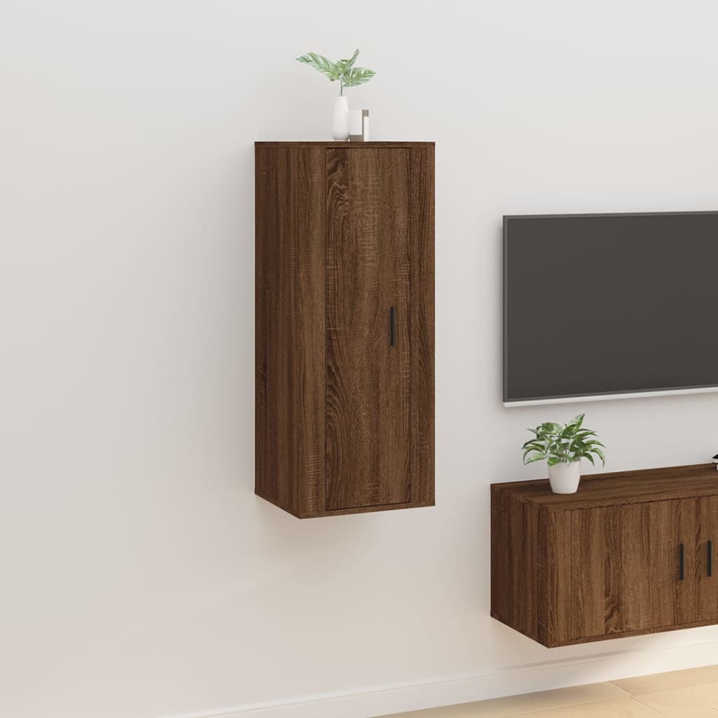vidaXL Meuble TV mural Chêne marron 40x34,5x100 cm