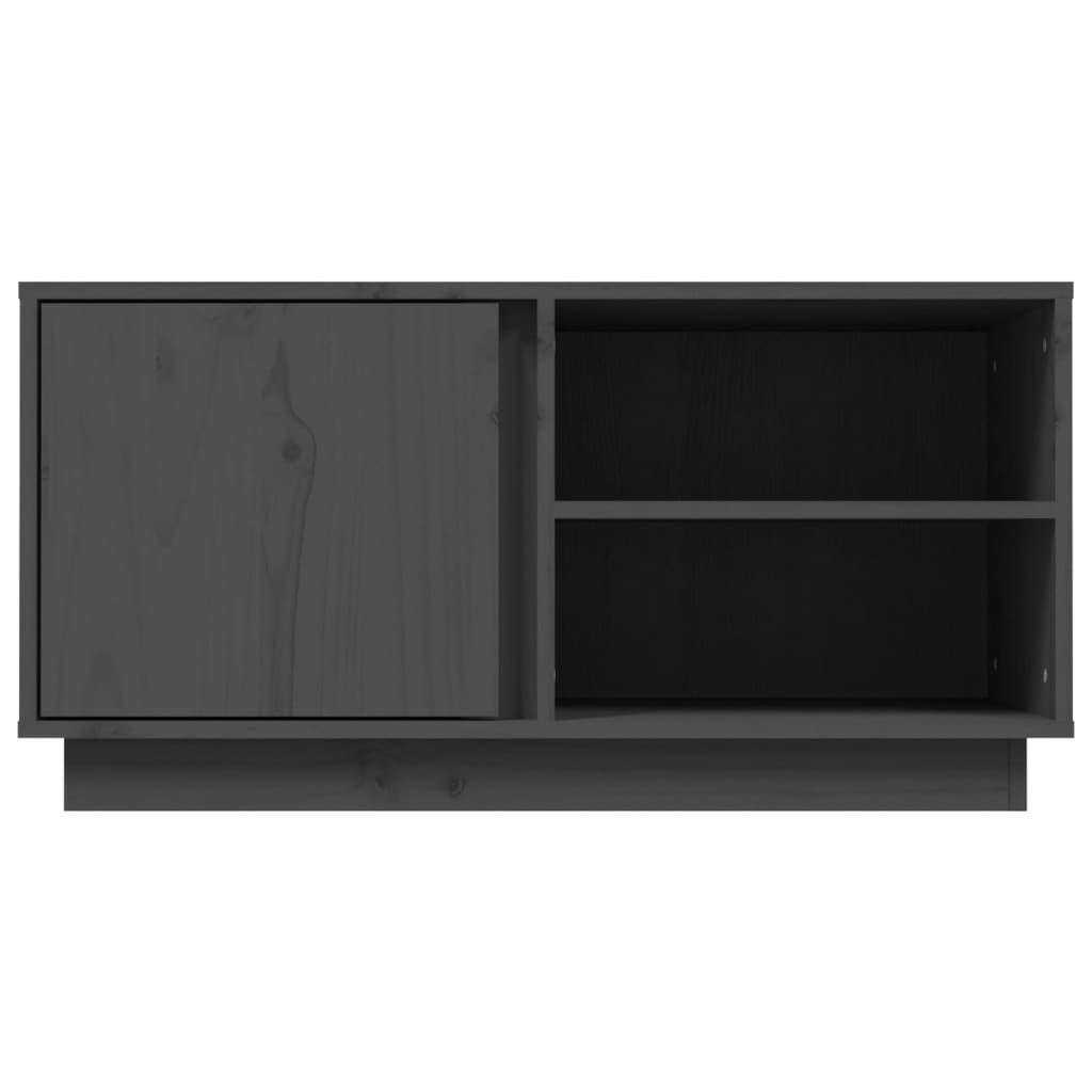 vidaXL Meuble TV Gris 80x35x40,5 cm Bois de pin massif - Image 6