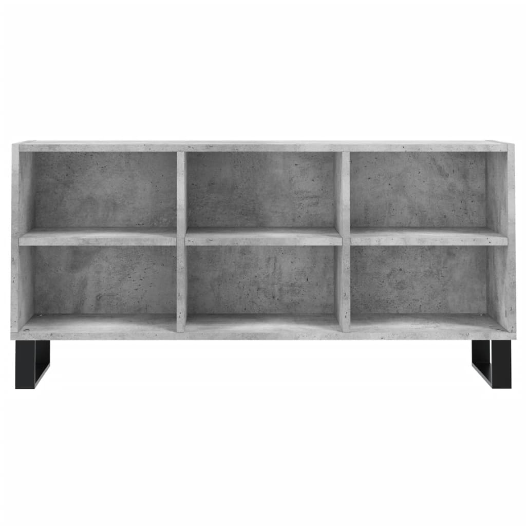 vidaXL Meuble TV gris béton 103,5x30x50 cm bois d'ingénierie - Image 4
