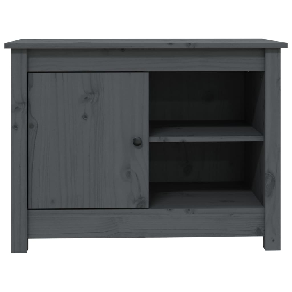 vidaXL Meuble TV Gris 70x36,5x52 cm Bois de pin massif - Image 6