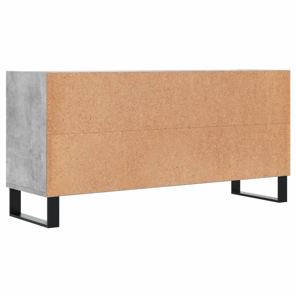 vidaXL Meuble TV gris béton 103,5x30x50 cm bois d'ingénierie - Image 6
