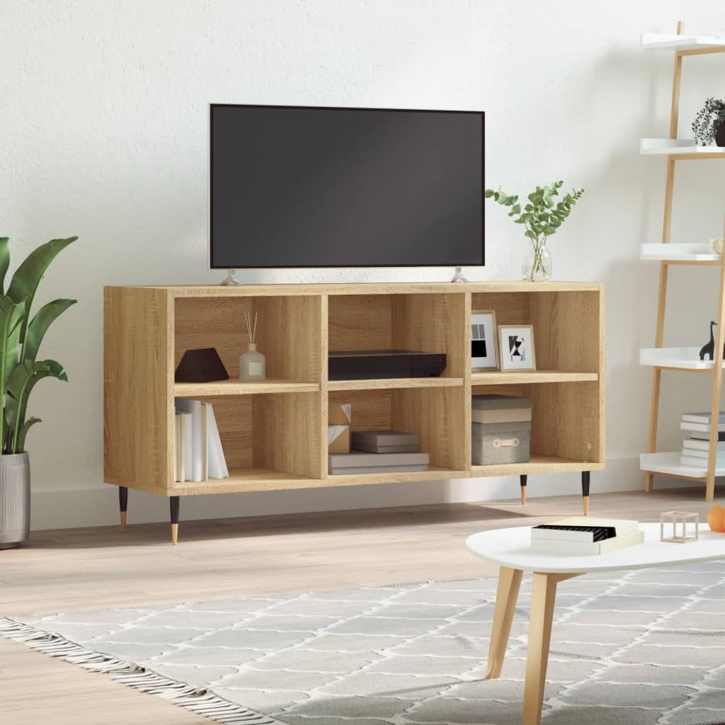 vidaXL Meuble TV chêne sonoma 103,5x30x50 cm bois d'ingénierie
