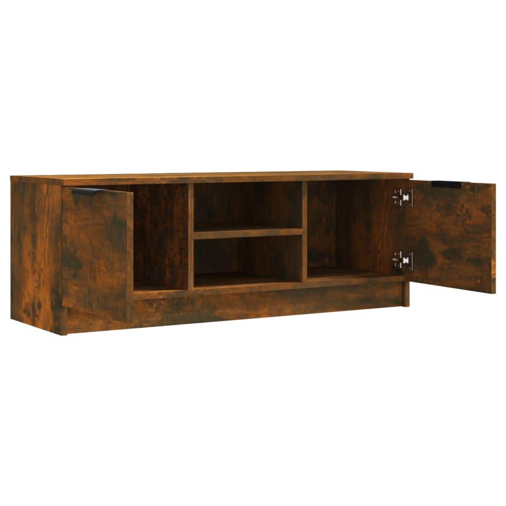 vidaXL Meuble TV Chêne fumé 102x35x36,5 cm Bois d'ingénierie - Image 4