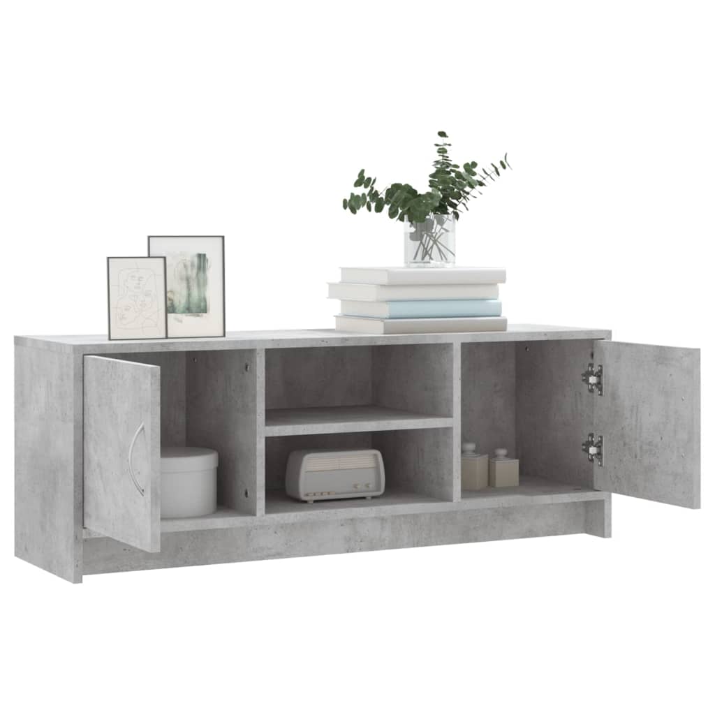 vidaXL Meuble TV gris béton 102x30x37,5 cm bois d'ingénierie - Image 4