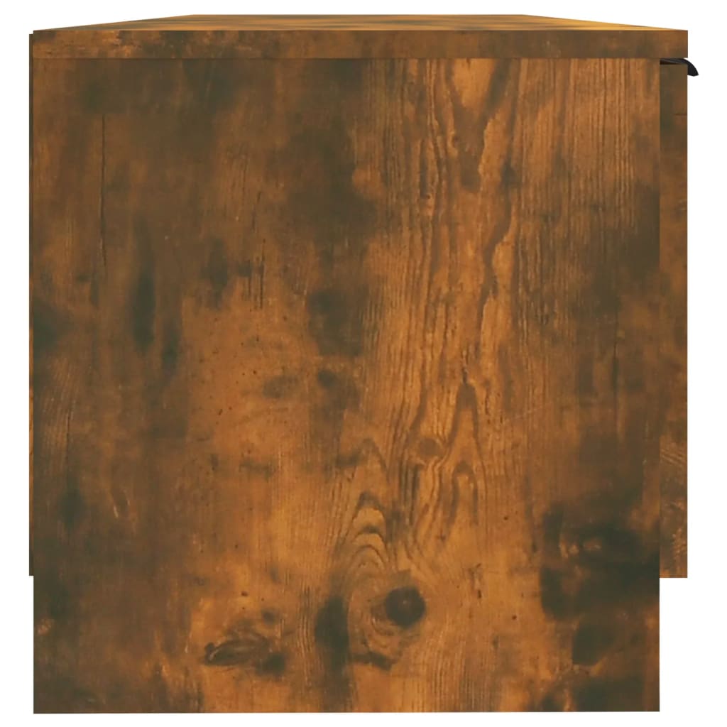 vidaXL Meuble TV Chêne fumé 102x35x36,5 cm Bois d'ingénierie - Image 5