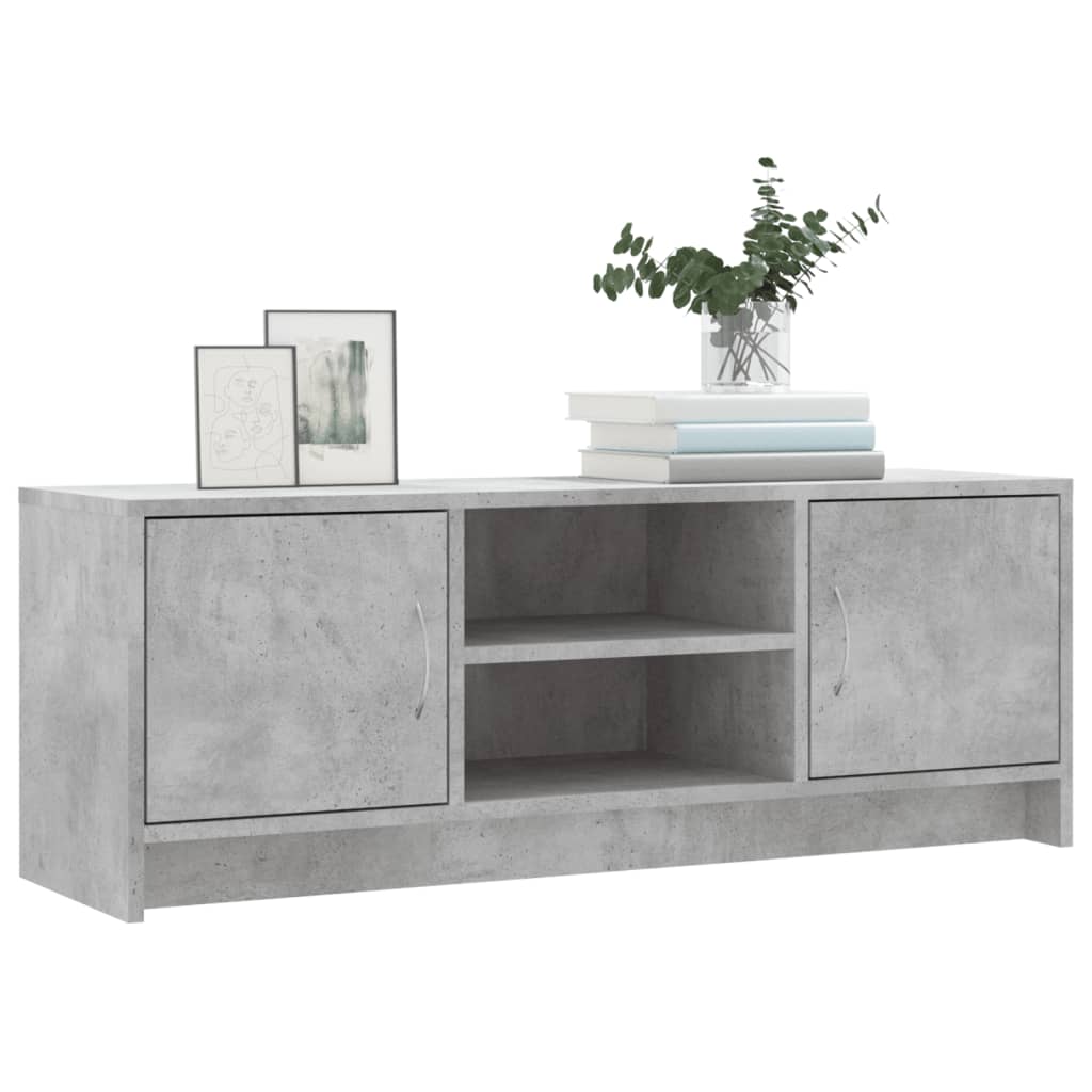 vidaXL Meuble TV gris béton 102x30x37,5 cm bois d'ingénierie - Image 3